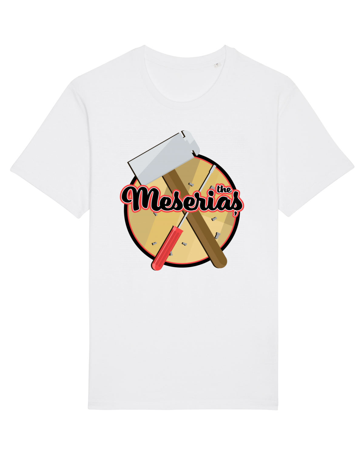 Tricou mânecă scurtă Unisex Rocker White