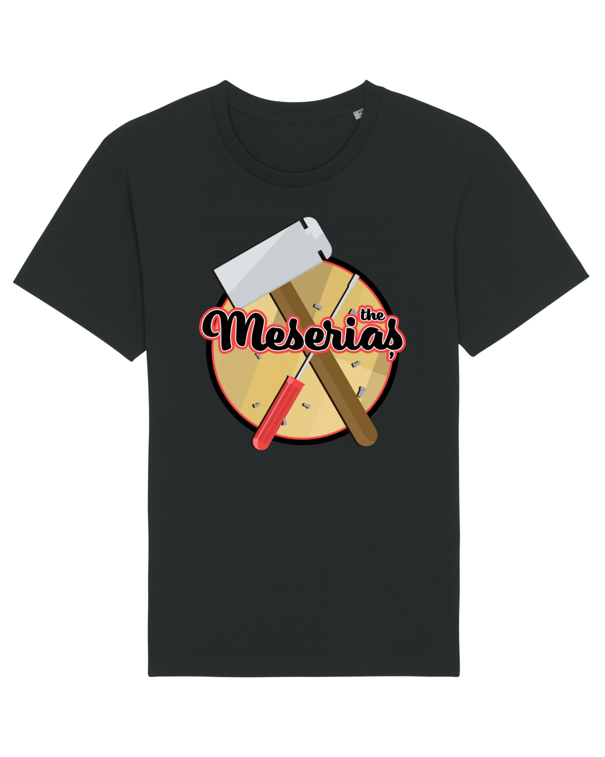 Tricou mânecă scurtă Unisex Rocker Black