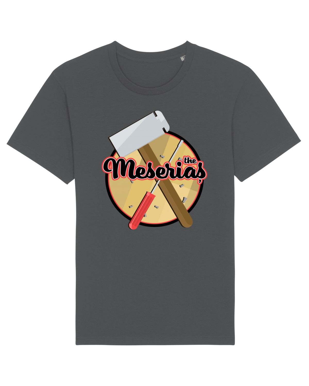 Tricou mânecă scurtă Unisex Rocker Anthracite