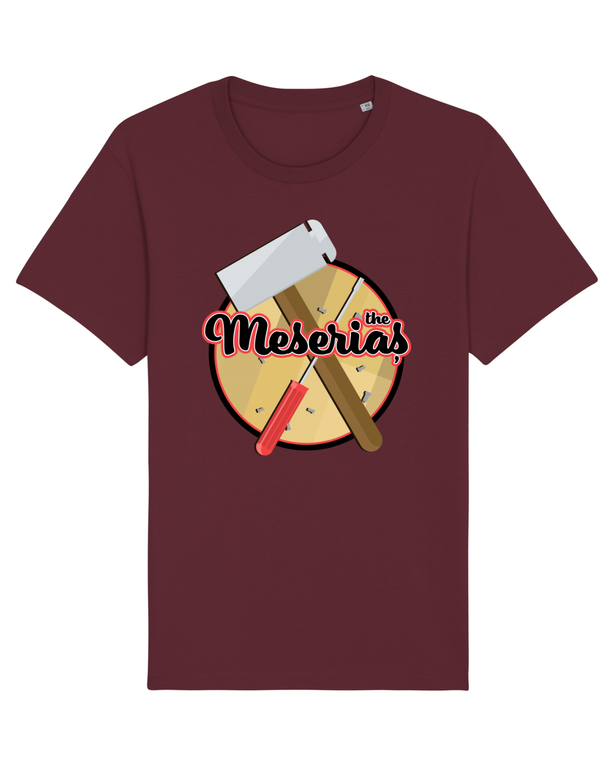 Tricou mânecă scurtă Unisex Rocker Burgundy