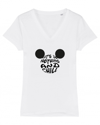 Let's do Nothing and Chill Design  White