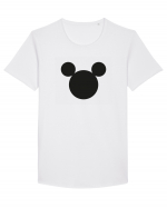 Mickey Mouse Design Tricou mânecă scurtă guler larg Bărbat Skater