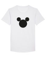 Mickey Mouse Design Tricou mânecă scurtă guler larg Bărbat Skater