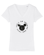 Let's Do Nothing Design Tricou mânecă scurtă guler V Damă Evoker