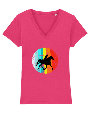 Retro Horse Riding Desugn Raspberry