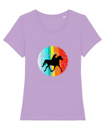 Retro Horse Riding Desugn Lavender Dawn