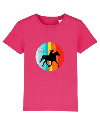 Retro Horse Riding Desugn Raspberry