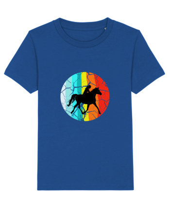 Retro Horse Riding Desugn Majorelle Blue