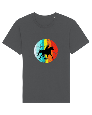 Retro Horse Riding Desugn Anthracite