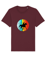 Retro Horse Riding Desugn Tricou mânecă scurtă Unisex Rocker