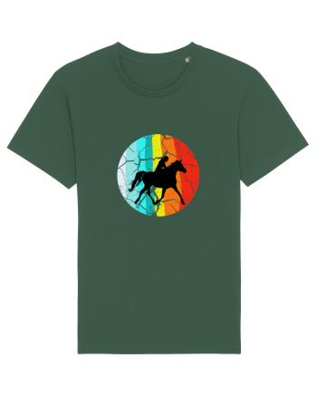 Retro Horse Riding Desugn Bottle Green