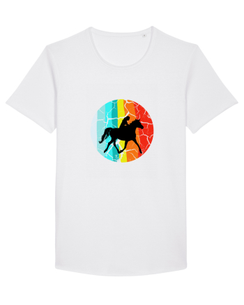 Retro Horse Riding Desugn White