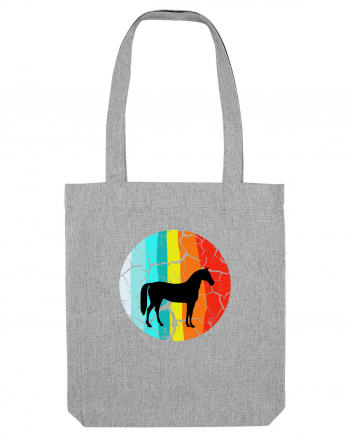 Retro Horse Design Heather Grey