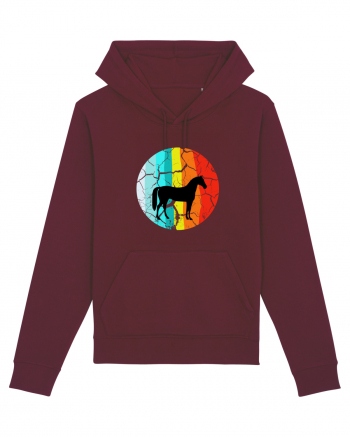 Retro Horse Design Burgundy