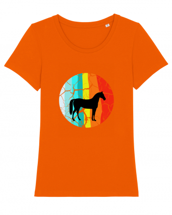 Retro Horse Design Bright Orange