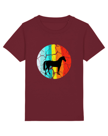 Retro Horse Design Burgundy