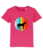 Retro Horse Design Tricou mânecă scurtă  Copii Mini Creator
