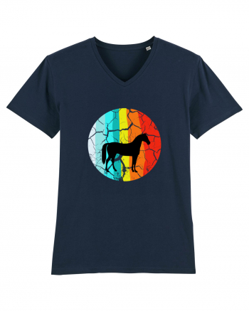 Retro Horse Design French Navy