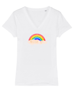 positive Tricou mânecă scurtă guler V Damă Evoker