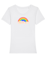 positive Tricou mânecă scurtă guler larg fitted Damă Expresser