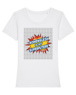 Romengleza Tricou mânecă scurtă guler larg fitted Damă Expresser
