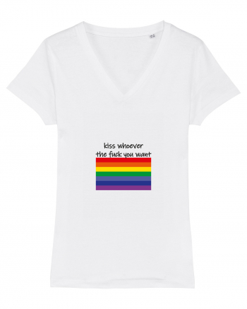 LGBT Kiss Design White