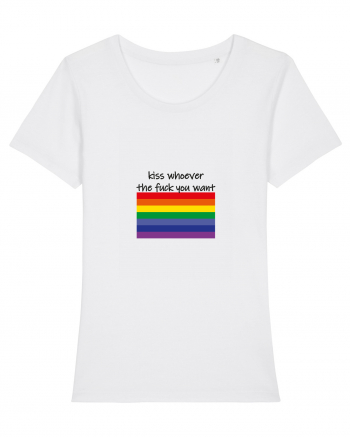 LGBT Kiss Design White