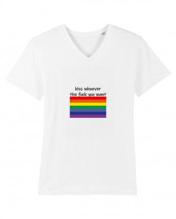 LGBT Kiss Design White