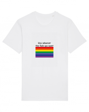 LGBT Kiss Design White