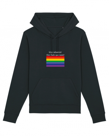 LGBT Kiss Grey Design Black