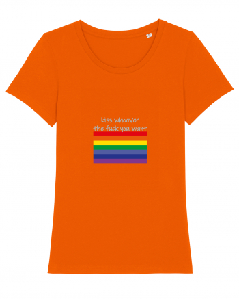 LGBT Kiss Grey Design Bright Orange
