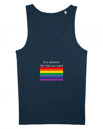 LGBT Kiss Grey Design Navy