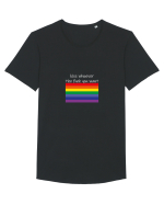 LGBT Kiss Grey Design Tricou mânecă scurtă guler larg Bărbat Skater