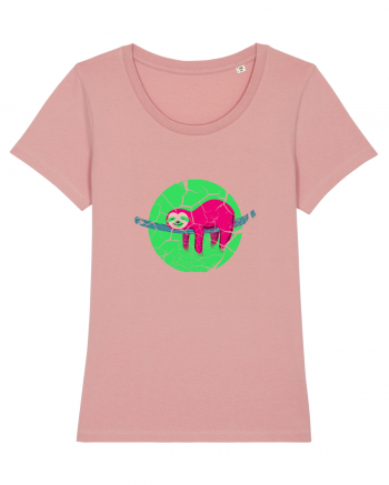 Vintage Lazy Sloth Design Canyon Pink