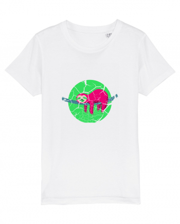 Vintage Lazy Sloth Design White