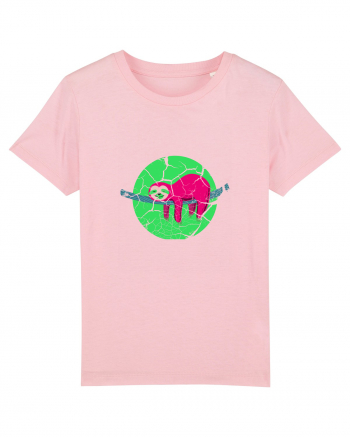 Vintage Lazy Sloth Design Cotton Pink