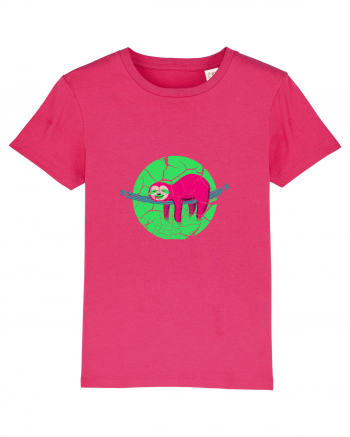 Vintage Lazy Sloth Design Raspberry