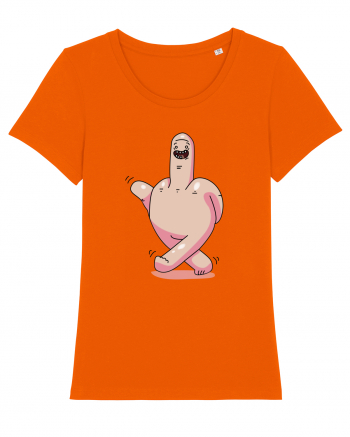 flip off man Bright Orange