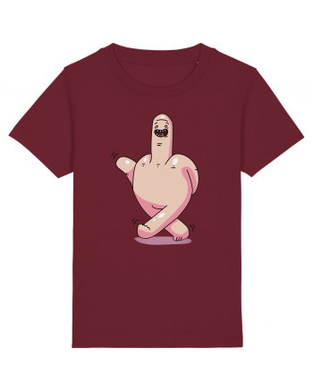 flip off man Burgundy