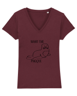 Phoque Design Tricou mânecă scurtă guler V Damă Evoker