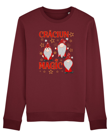 Craciun magic cu gnomi Burgundy