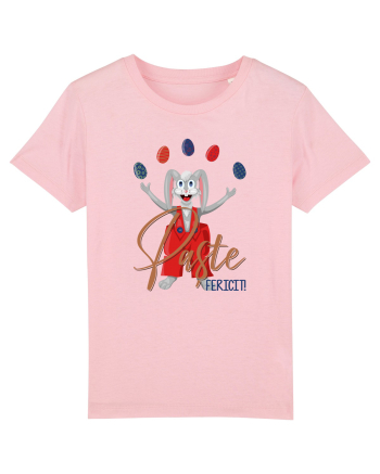 Iepure jongler + text Cotton Pink