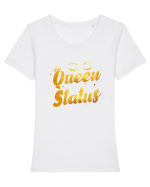 Queen status Tricou mânecă scurtă guler larg fitted Damă Expresser