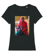 Indian Authenticity Design Tricou mânecă scurtă guler larg fitted Damă Expresser