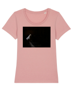Moon Face Design Tricou mânecă scurtă guler larg fitted Damă Expresser
