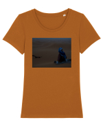 Tea in the Desert Design Tricou mânecă scurtă guler larg fitted Damă Expresser