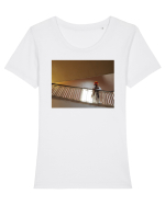 Mindfulness Design Tricou mânecă scurtă guler larg fitted Damă Expresser