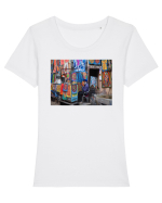God of Time Design Tricou mânecă scurtă guler larg fitted Damă Expresser