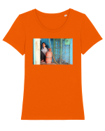 Gas Station Design Tricou mânecă scurtă guler larg fitted Damă Expresser