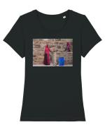 Small Talk Design Tricou mânecă scurtă guler larg fitted Damă Expresser
